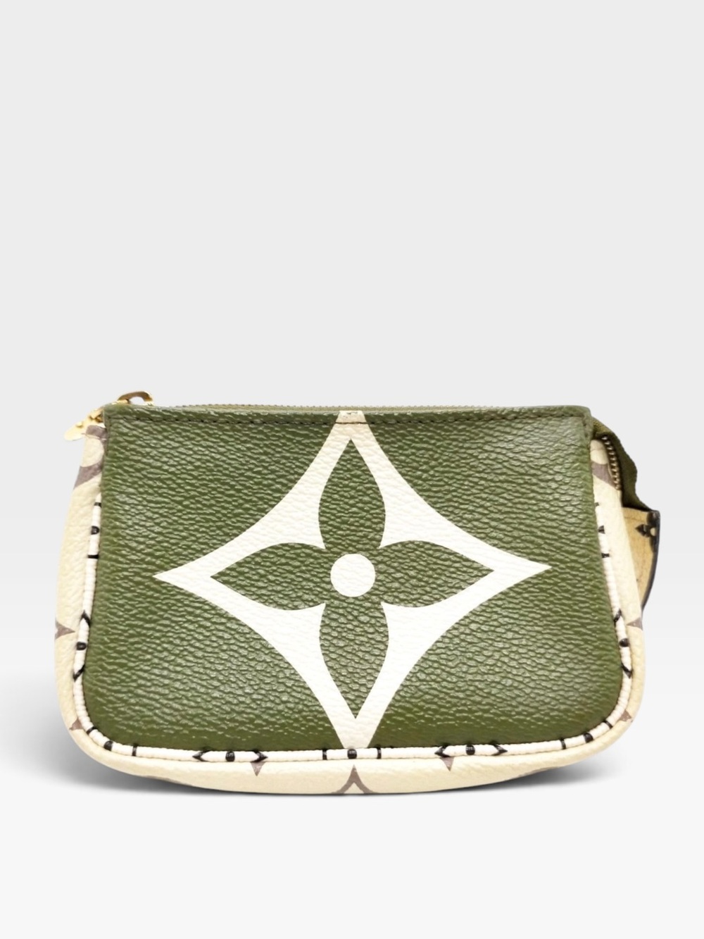 ✨🛍️ Louis Vuitton Monogram Giant Micro Pochette Accessories Green/Beige